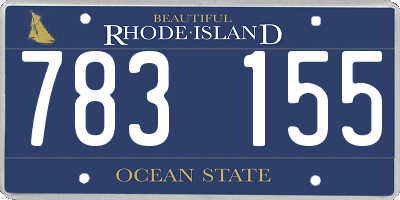 RI license plate 783155