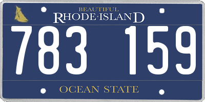 RI license plate 783159