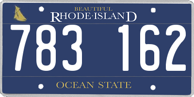 RI license plate 783162