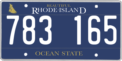 RI license plate 783165