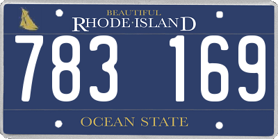 RI license plate 783169