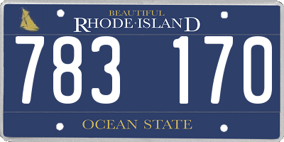 RI license plate 783170