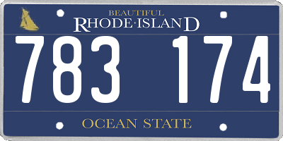 RI license plate 783174