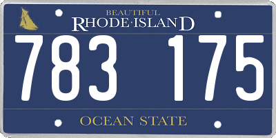 RI license plate 783175