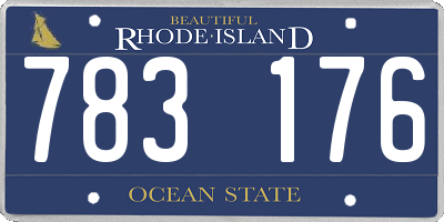 RI license plate 783176