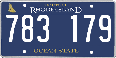 RI license plate 783179