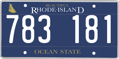 RI license plate 783181