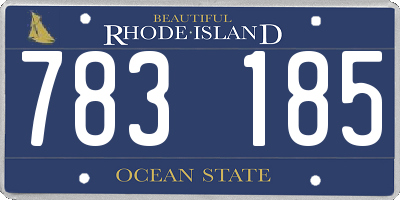 RI license plate 783185