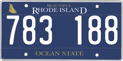 RI license plate 783188