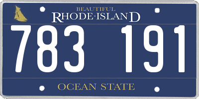 RI license plate 783191