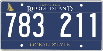 RI license plate 783211