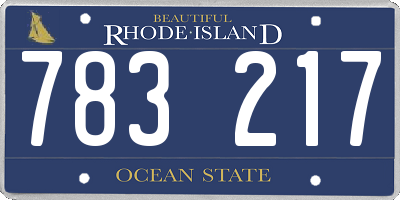 RI license plate 783217