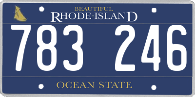 RI license plate 783246