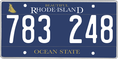 RI license plate 783248