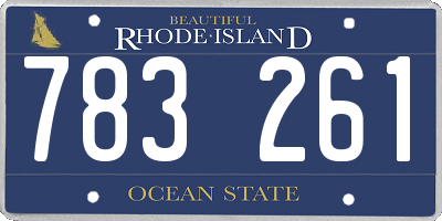 RI license plate 783261