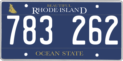 RI license plate 783262