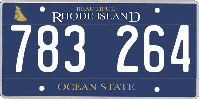 RI license plate 783264