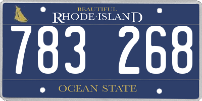 RI license plate 783268