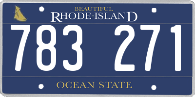 RI license plate 783271