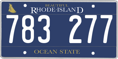 RI license plate 783277