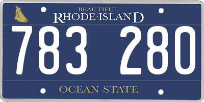 RI license plate 783280