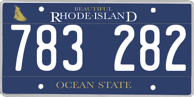 RI license plate 783282