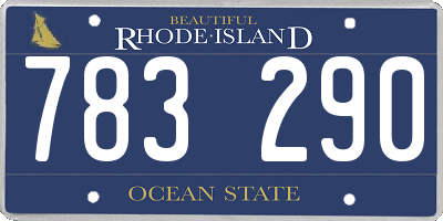 RI license plate 783290