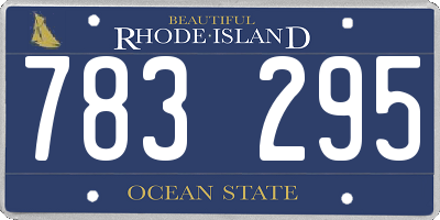 RI license plate 783295