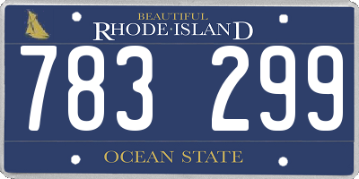 RI license plate 783299