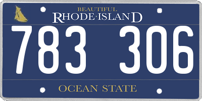 RI license plate 783306