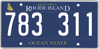 RI license plate 783311