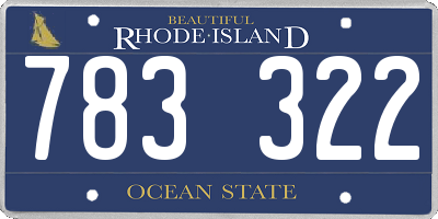RI license plate 783322