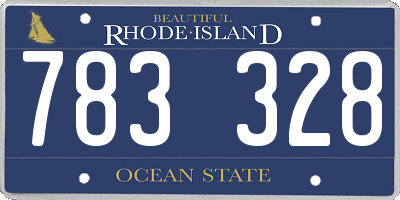 RI license plate 783328