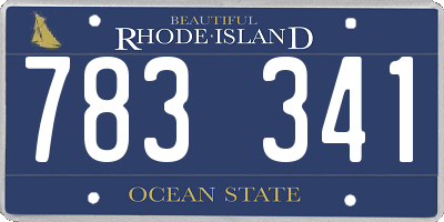 RI license plate 783341