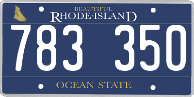 RI license plate 783350