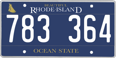RI license plate 783364