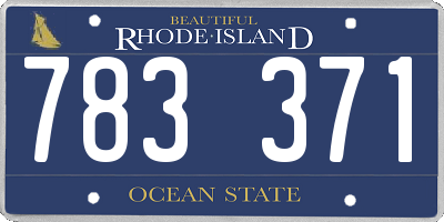 RI license plate 783371