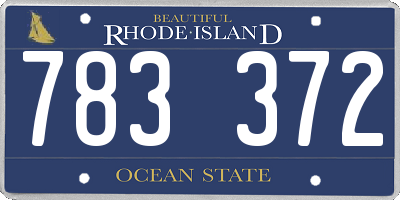 RI license plate 783372