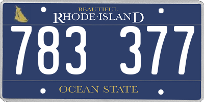 RI license plate 783377