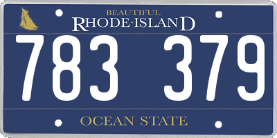 RI license plate 783379