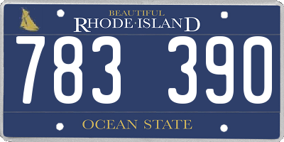 RI license plate 783390