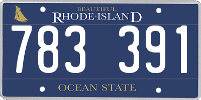 RI license plate 783391