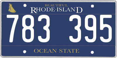 RI license plate 783395