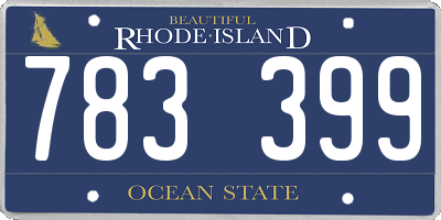 RI license plate 783399