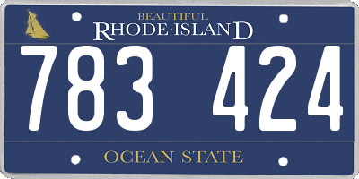 RI license plate 783424
