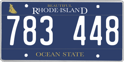 RI license plate 783448