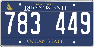 RI license plate 783449