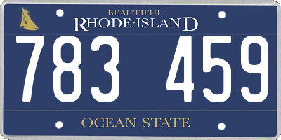 RI license plate 783459
