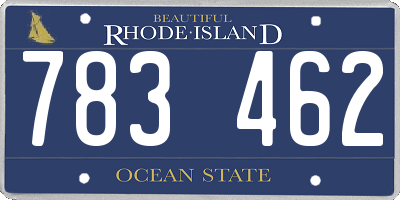 RI license plate 783462