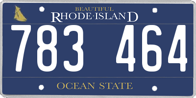 RI license plate 783464